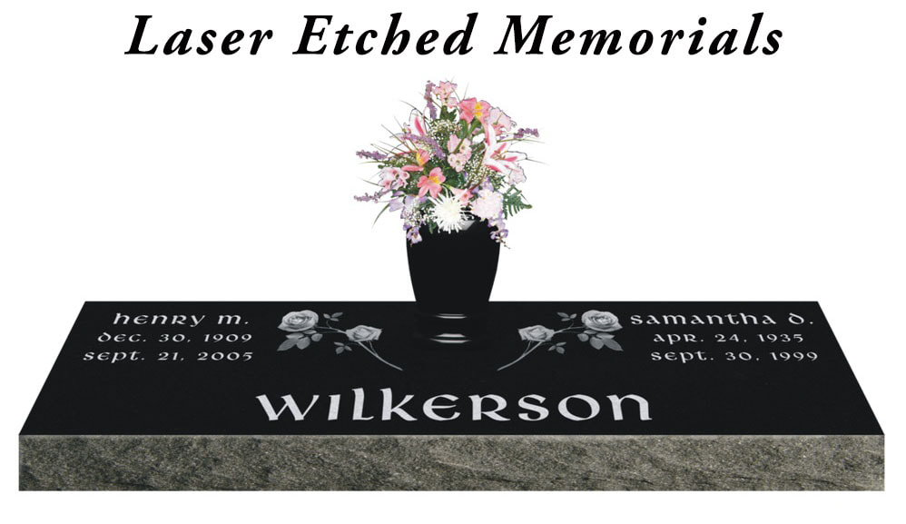 Laser Etched Grave Markers