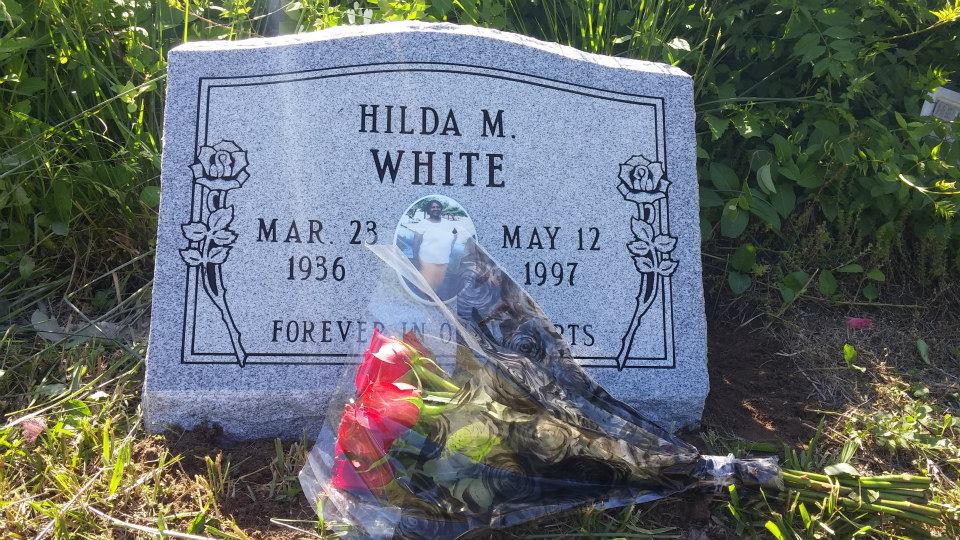 Slant Headstone in star blue granite