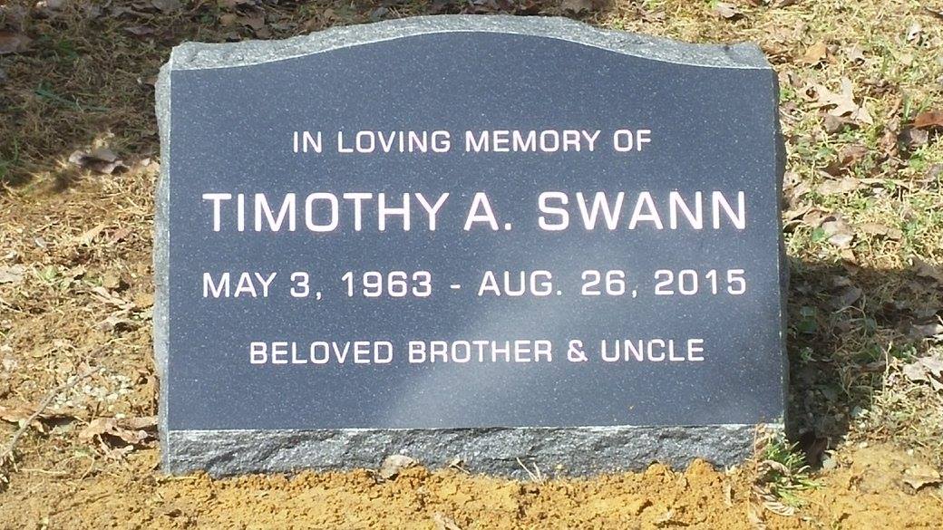 Slant Headstone in Black Granite